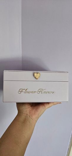 Flower Knows Violet Strawberry Rococo Collection Faux Leather Pearl Storage Box