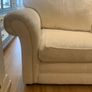 9 foot cream velvet sofa Image 9