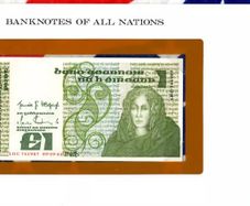 Banknotes of All Nations Ireland 1982 1 pound P-70c UNC LHG 741987 Birthday
