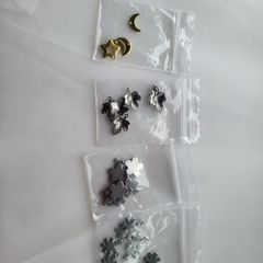 Metal charms for jewelry making etc. leaves flowers