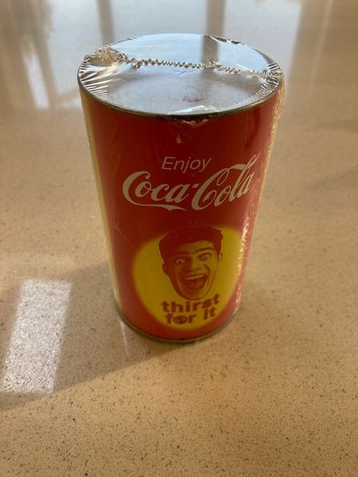 Coca Cola T-shirt in can Rare English 50 Pence Coin