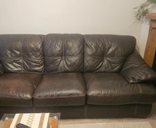 3 Seater brown Leather Sofa