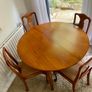 Mid-century extendable dining table & vintage chairs Image 3