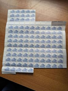 Sheet of Irish Stamps 1penny 1983