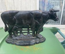 Antique cast iron door stop free postage