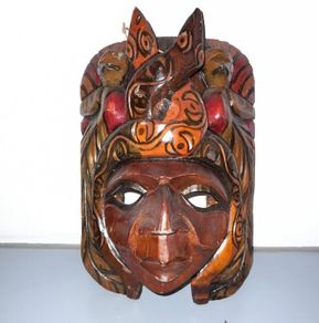 Handcarved wooden ethnic mask