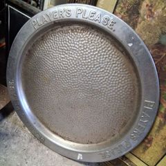 Players Please embossed metal pub tray