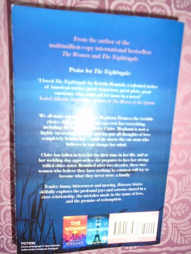Paperback book, Fiction, Between Sisters, Kristen Hannah, Book