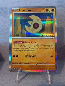 pokemon card  lunatone staff promo