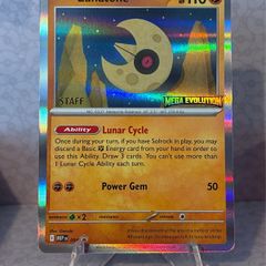 pokemon card  lunatone staff promo