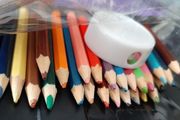 New 25 colour pens and sharpener