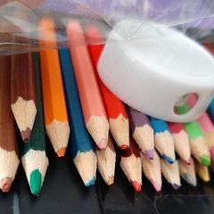 New 25 colour pens and sharpener