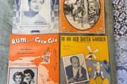 A Set of 4 Vintage Sheet Music