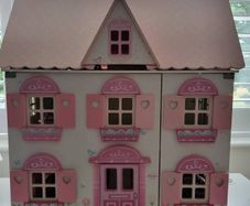 Wooden Dolls House with accessories