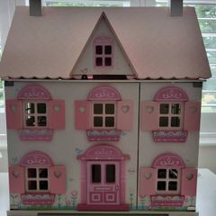 Wooden Dolls House with accessories