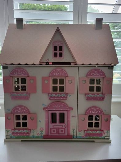 Wooden Dolls House with accessories