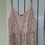 Quiz Blush Sequin Patterned Fully Lined Dress Image 3