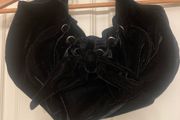 (Vintage) Black Velvet Shoulder Bag.