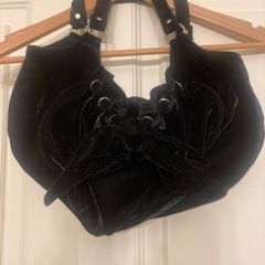 (Vintage) Black Velvet Shoulder Bag.