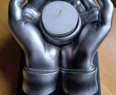 Lovely "HANDS" Tealight Holder, New