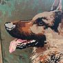 Vintage Needlepoint Tapestry Featuring a German Shepherd Dog Image 2