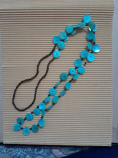 Mother of Pearl and Seed Bead Necklace