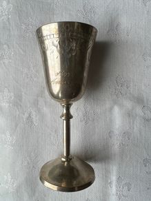 Vintage  Plated (Silver) wedding anniversary goblet