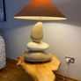 wooden table and lamp set Image 10