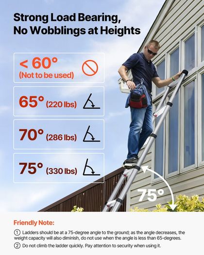 3.8m Telescopic Aluminium Ladder