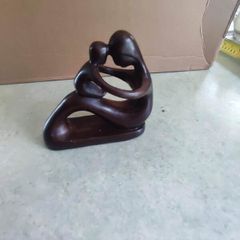 Abstract ceramic mother and child figurine