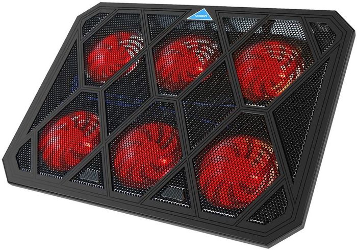 Laptop and Notebook Cooling Pad With 6 Fans at 1400 RPM and Red LED Laptop Cooler fits up tp 19"