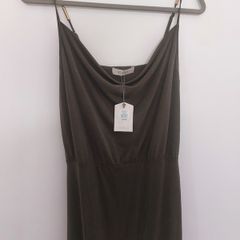 Oasis Maxi Dress Khaki Olive Size S