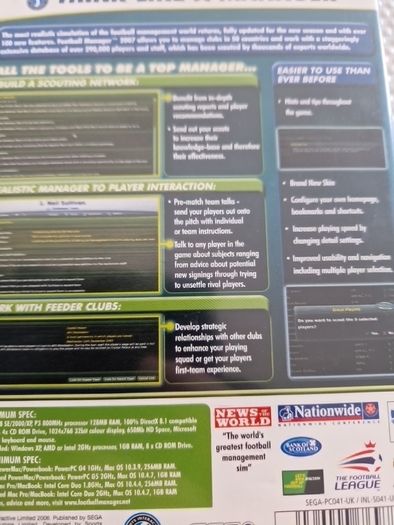 Football Manager 2007 Pc Mac Cd Rom  Games Original