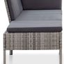 _3-piece garden furniture. with cushions seating group garden set lounge sofa seating set garden set garden sofa corner sofa middle sofa ottoman poly rattan gray Image 2