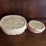 A Pair Of Graduating Vintage Sewing Baskets Image 3