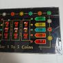 Vintage Bally Slot Machine Reel Glass Plate, Triple 7, 1 to 5 Coins, great retro colours Image 2