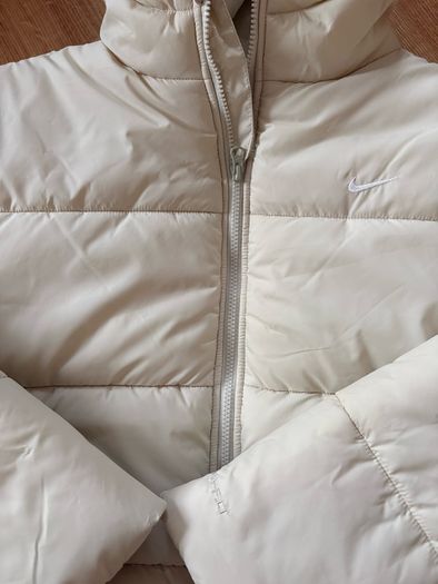 Nike cream puffer jacket