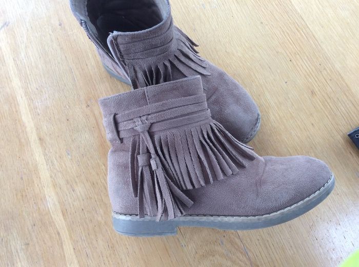 Beige ankle boots