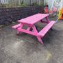wooden picnic bench Image 3