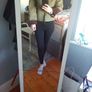 New Look Khaki Cropped Jacket Size 6 Image 6