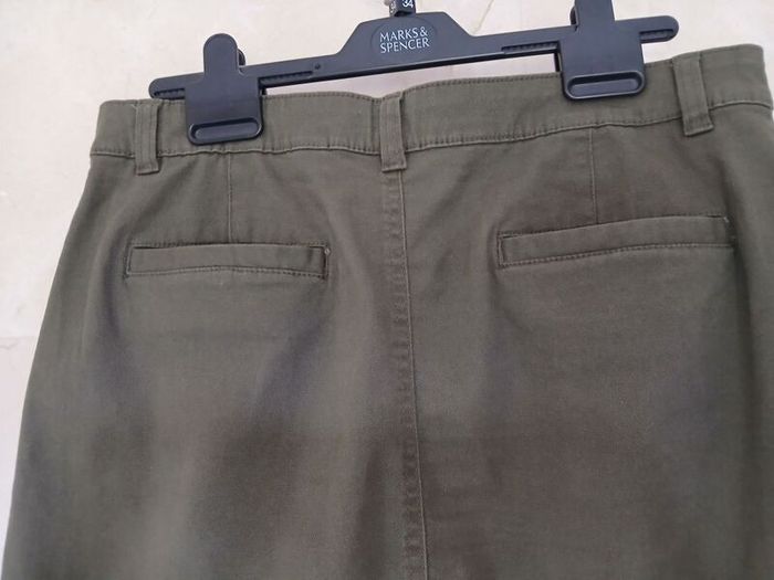 khaki green cotton short skirt