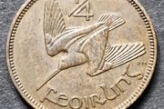 Beautiful Ireland 1937 Farthing 1/4 d coin
