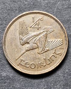 Beautiful Ireland 1937 Farthing 1/4 d coin