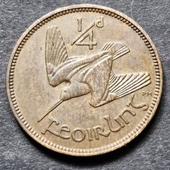 Beautiful Ireland 1937 Farthing 1/4 d coin