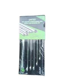United Tools 7PC Aviation Double Ended Ring Extra Long Spanner Set