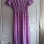 Floral Lilac and White Summer Dress Image 5