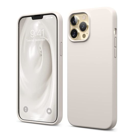 Liquid Silicone Shockproof Case For iPhone 13 Pro Max Luxury Soft Phone Cover Grey New - FHT7IP13PMLK