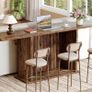 Farmhouse Console Table, 180cm Extra Long 2-Tier Sofa Table, Rustic Brown Wooden Image 2