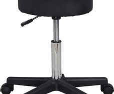 Black Adjustable Rolling Cushion Tattoo Massage Hydraulic Salon Stool,5 Wheels (FREE POSTAGE)