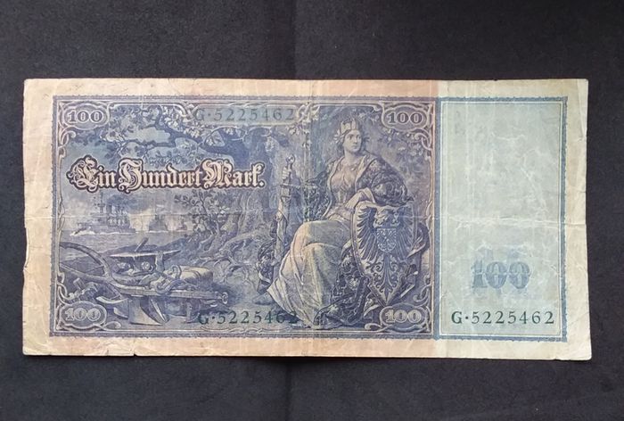 Imperial German Reichsbank : 1910 Large German 100 Mark Reichsbanknote